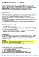 Vorschau - Fördermaterial/Inklusion - Würfeln und schreiben - Silben - Seite 1
