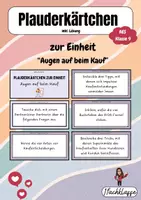 Vorschau - Aufgabenkarten - AES 9 - Plauderkärtchen "Augen auf beim Kauf" + Lösung - Deckblatt