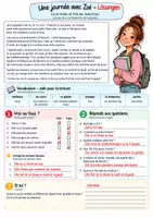 Vorschau - Arbeitsblätter - 🇫🇷 Französisch Leseverständnis: Une journée avec Zoé | Arbeitsblatt + Lösungen - Seite 1