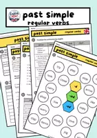 Vorschau - Arbeitsblätter - past simple - regular verbs - past tense - Deckblatt