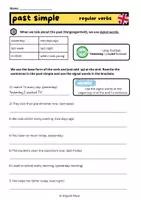 Vorschau - Arbeitsblätter - past simple - regular verbs - past tense - Seite 2