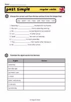 Vorschau - Arbeitsblätter - past simple - regular verbs - past tense - Seite 3
