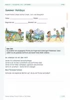 Vorschau - Arbeitsblätter - Present Perfect vs. Past Simple – Summer Holidays Englisch 3. Klasse MSAHS mit Lösungen - Seite 1