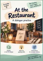 Vorschau - Arbeitsblätter - At the Restaurant | Dialog, Speaking & Partnerarbeit - Deckblatt
