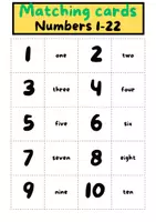 Vorschau - Spiele - Merk es dir-Spiel - numbers 1-22 - matching cards - Deckblatt