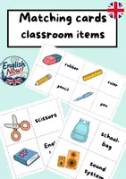 Vorschau - Spiele - Merk es dir-Spiel classroom items / classroom objects English - Deckblatt