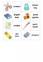 Vorschau - Spiele - Merk es dir-Spiel classroom items / classroom objects English - Seite 2