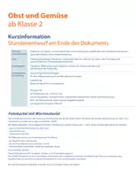 Vorschau - Stundenentwürfe - Obst und Gemüse - Seite 1
