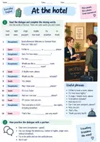 Vorschau - Arbeitsblätter - At the Hotel – Dialogue Practice | Partnerarbeit - Seite 1