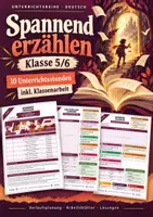 Vorschau - Stundenentwürfe - Spannend erzählen Klasse 5/6 | Unterrichtsreihe mit Klassenarbeit - Deckblatt