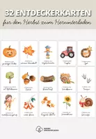Vorschau - Bildkarten - 32 Herbst Entdeckerkarten für Kinder | Natur-Suchspiel für Spaziergänge, Waldtage - Deckblatt