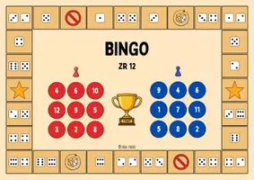 Vorschau - Spiele - Bingo - Mengenerfassung mit Würfel (ZR 12) ab Klasse 1 - Seite 1