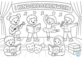 Voorbeeld - Kleurplaat Kinderboekenweek 2026 - Voorblad