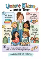 Vorschau - Arbeitsblätter - Wir sind ein Team. Neue Autorität Grundschule Klassenführung Klassengemeinschaft Selbstregulation Wiedergutmachung - Seite 1