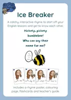 Vorschau - Mal- und Bastelvorlagen - Ice Breaker Rhyme - Hickety Pickety Bumblebee - Deckblatt