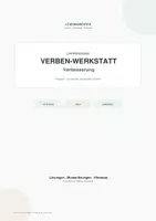 Vorschau - Arbeitsblätter - Verben-Werkstatt Präsens schwache und starke Verben - Deckblatt