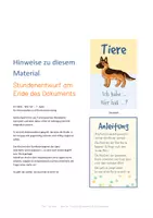 Vorschau - Stundenentwürfe - Ich habe wer hat Lesespiel TIERE - Seite 1
