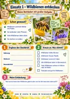 Vorschau - Unterrichtsreihen - Tierretter-Akademie – Mission Bienen Kleine Bestäuber, große Wirkung | Sachunterricht • Deutsch • Ethik | Klasse 3/4 - Seite 1