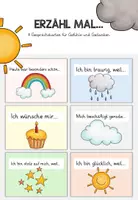 Vorschau - Bildkarten - Gesprächskarten Gefühle & Gedanken - 8 Reflexionskarten für die Grundschule - Deckblatt