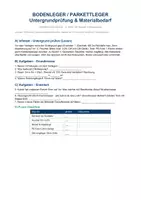 Vorschau - Arbeitsblätter - Bodenleger Untergrundprüfung & Materialbedarf berechnen - Arbeitsblatt mit Lösung - Berufsschule - Deckblatt