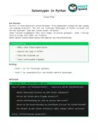 Vorschau - Arbeitsblätter - Escaperoom Datentypen - Python - Seite 2