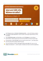 Vorschau - Arbeitsblätter - Römerstraße Geschichte Klasse 6 Klasse 7 - Deckblatt
