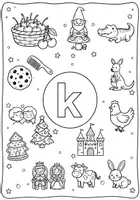 Voorbeeld - Letterkleurplaat | Letter 'k' - Voorblad