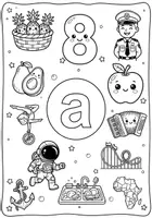 Voorbeeld - Letterkleurplaat | Letter 'a' - Voorblad