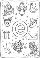 Voorbeeld - Letterkleurplaat - Letter 'e' - Voorblad