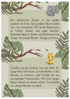 Vorschau - Arbeitsblätter - Abschreibkartei - Tiere in Afrika | Klasse 3/4 - Seite 2