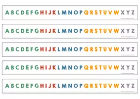 Vorschau - Fördermaterial/Inklusion - ABC-Streifen - Merkhilfe für Wörterbucharbeit / Sortieren nach dem Alphabet - Seite 1