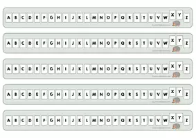 Vorschau - Fördermaterial/Inklusion - ABC-Streifen - Merkhilfe für Wörterbucharbeit / Sortieren nach dem Alphabet - Seite 3