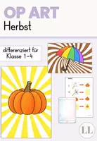 Vorschau - Arbeitsblätter - OP Art Herbst - Kunst im Herbst - Deckblatt