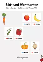 Vorschau - Bildkarten - Bild- und Wortkarten Obst & Gemüse - DaZ Unterricht (A1) - Deckblatt