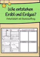 Vorschau - Arbeitsblätter - Entstehung: Erdöl und Erdgas - Freebie - Deckblatt