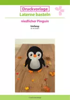 Vorschau - Mal- und Bastelvorlagen - Herbst Bastelvorlage: Pinguin Laterne - Deckblatt