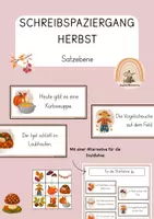 Vorschau - Arbeitsblätter - Schreibspaziergang Herbst | Laufdiktat - Deckblatt