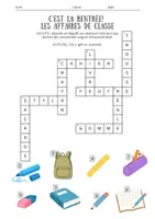 Vorschau - Arbeitsblätter - Affaires de classe - C'est la rentrée! Kreuzworträtsel - Seite 1