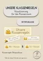 Vorschau - Poster - Klassenregeln Oktopus - Krake / Oktopus- Krakenklasse - Deckblatt
