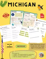 Vorschau - Arbeitsblätter - Michigan: USA Landeskunde & Fact Files - Deckblatt