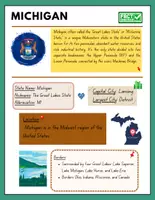 Vorschau - Arbeitsblätter - Michigan: USA Landeskunde & Fact Files - Seite 1