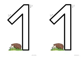 Vorschau - Unterrichtsreihen - Ziffernweg Prickelvorlage/ Wachsmalvorlage - Der Igel, der wissen wollte, wie viele Stacheln er hat (Kl. 1) - Seite 3