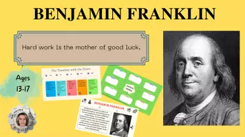 Vorschau - Arbeitsblätter - Benjamin Franklin: Timeline & Bili (7-10) - Deckblatt