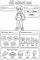 Vorschau - Arbeitsblätter - All about me - Steckbrief - Seite 2