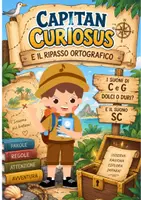 anteprima - Giochi - Ripasso suoni C, G e SC con Capitan Curiosus - Pagina di copertina
