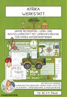 Vorschau - Unterrichtsreihen - Afrika Werkstatt - Großes Materialpaket mit Lapbookvorlage - Deckblatt
