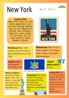 Vorschau - Arbeitsblätter - New York: Fact File, Map & Quiz (5-8) - Seite 1