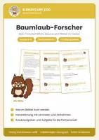 Vorschau - Arbeitsblätter - Sachunterricht Klasse 3-4: Baumlaub-Forscher – Blätter, Laubfall & Samen - Deckblatt