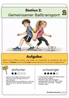 Vorschau - Arbeitsblätter - Kooperationsspiele & Teamspiele Sport Stationskarten Klassengemeinschaft - Seite 2