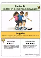 Vorschau - Arbeitsblätter - Kooperationsspiele & Teamspiele Sport Stationskarten Klassengemeinschaft - Seite 3